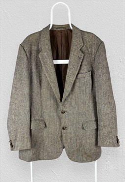 Vintage St Michael Harris Tweed Blazer Jacket Mens UK 44