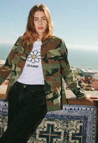 CAMO PARKA - ARMY GREEN