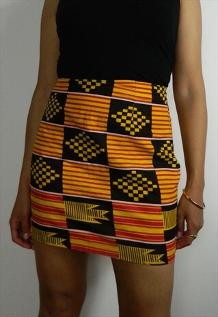 HAND MADE AFRICAN PRINT SKIRT