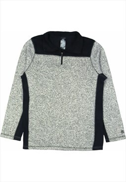 Vintage 90's Champion Sweatshirt Quarter Zip Fleece Grey,