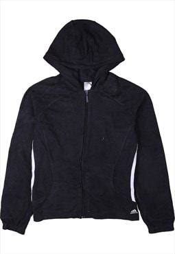 Vintage 90's Adidas Fleece Jumper Hooded Full Zip Up Black