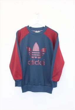 Vintage Adidas large logo sweatshirt in navy. Best fits M