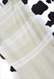 VINTAGE 60S BEIGE MONOCHROME STRIPE STRIPED JUMPSUIT ROMPER