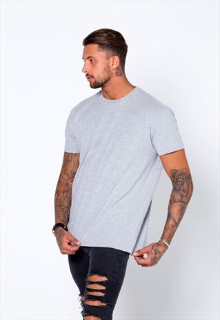 ESSENTIAL BLANK T-SHIRT - HEATHER GREY