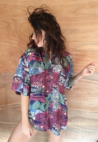 OVERSIZED RETRO 90S 80S VINTAGE UNISEX FESTIVAL SHIRT