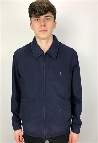 90S VINTAGE YVES SAINT LAURENT QUILTED HARRINGTON JACKET