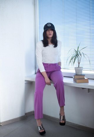 VINTAGE 90'S PURPLE DENIM TROUSERS