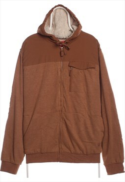 Vintage 90's Coleman Hoodie Hooded Fleece Lined Brown Men's 
