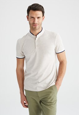 Man Knitted Polo T-Shirt