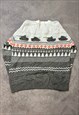VINTAGE ABSTRACT KNITTED JUMPER TANK PATTERNED SWEATER