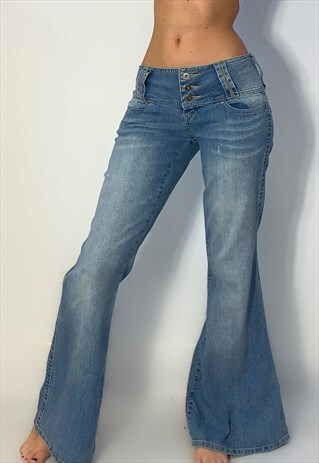 Y2K LOW WAISTED HIPSTER FLARE JEANS