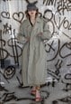 90'S VINTAGE CLASSIC PADDED DETECTIVE TRENCH COAT IN BEIGE