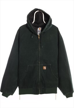 Vintage 90's Carhartt Workwear Jacket Hooded Heavyweight