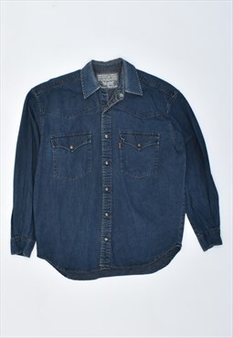 Vintage 90's Levi's Denim Shirt Navy Blue