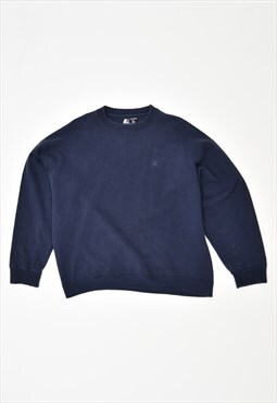 Vintage Starter Sweatshirt Jumper Navy Blue