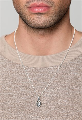 ESSENTIALS NECKLACE PENDANT - ROMAN (PURE SILVER)