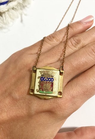 1960'S FRENCH SHIELD NECKLACE