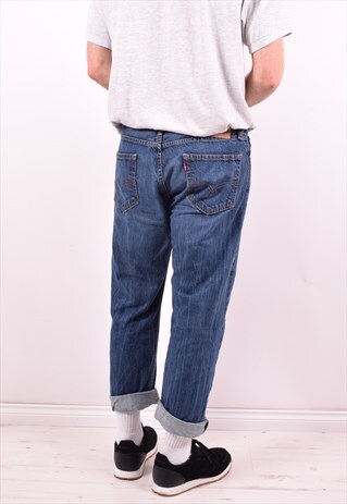 LEVI'S 505 MENS VINTAGE JEANS W34 L30 BLUE 90'S