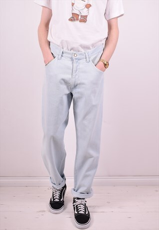 ARMANI MENS VINTAGE JEANS W32 L31 BLUE 90'S