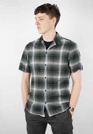 VINTAGE ALL SAINTS GREY CHECK SHIRT