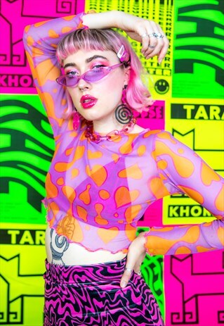 LAVA LOVE MESH CROP TOP