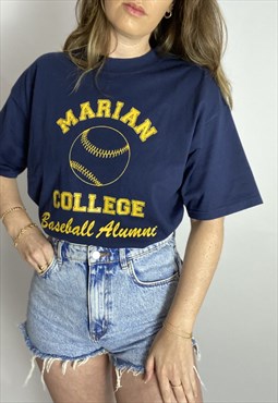Vintage Varsity Sports T-shirt in navy