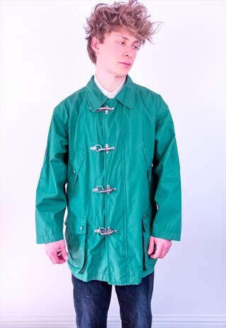VINTAGE BURBERRY JACKET GREEN MEDIUM