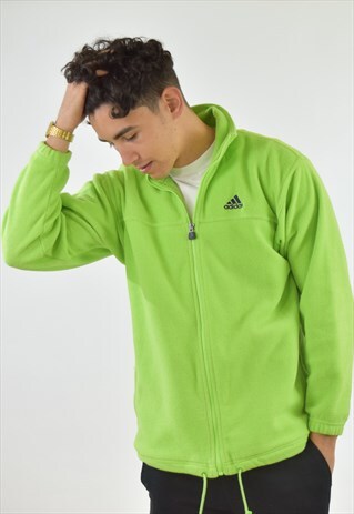 VINTAGE GREEN ADIDAS 90S FLEECE JACKET