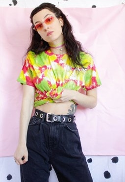 90s grunge y2k psychedelic acid skate rainbow tiedye t-shirt