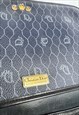 CHRISTIAN DIOR CLUTCH BAG LEATHER LOGO MONOGRAM NAVY BLUE 
