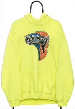 Retro Red Clay Racing Graphic Yellow Hoodie Mens