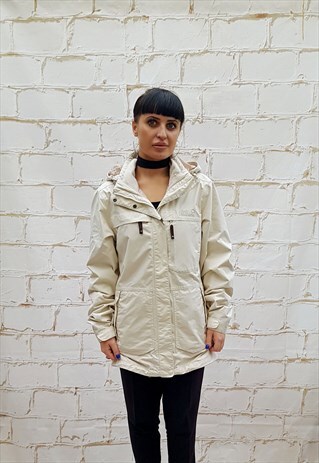 VINTAGE JACK WOLFSKIN TEXAPORE WATERPROOF JACKET CREAM