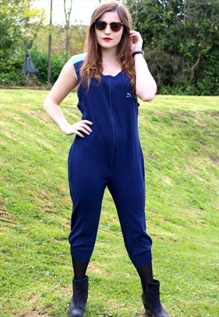VINTAGE 80S PUMA PLAYSUIT ONESIE SIZE 10/12 ALL IN ONE DRESS