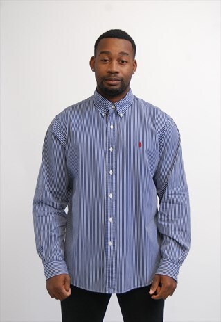 VINTAGE POLO RALPH LAUREN PINSTRIPE SHIRT