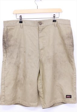 Vintage Dickies Shorts Workwear With Logo and Pockets Beige