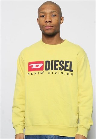 VINTAGE DIESEL LOGO SWEATSHIRT YELLOW
