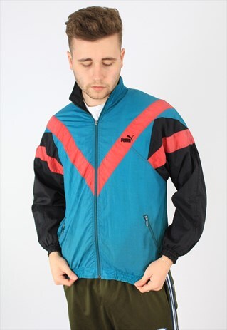 PUMA COLOURBLOCK VINTAGE SPORTS TRACK JACKET
