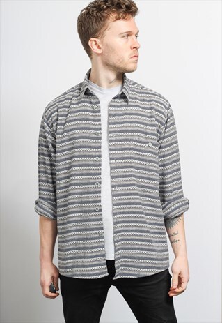 VINTAGE AZTEC PATTERNED SHIRT