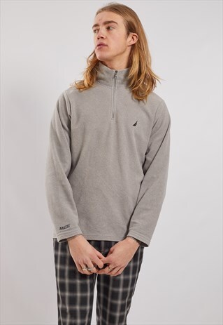 VINTAGE NAUTICA 1/4 ZIP FLEECE SWEATSHIRT