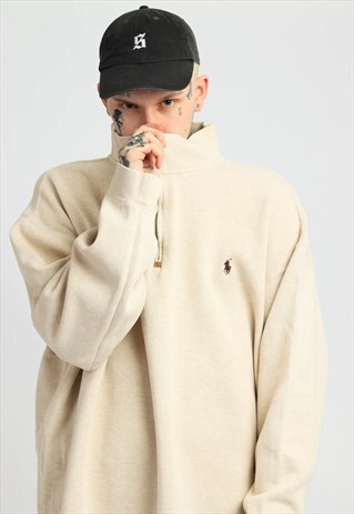 VINTAGE POLO RALPH LAUREN 1/4 ZIP SWEATSHIRT