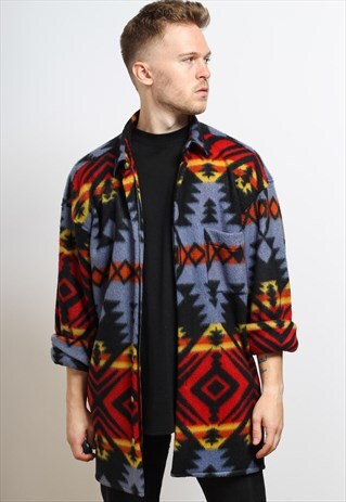 VINTAGE AZTEC FLEECE SHIRT
