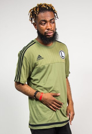 RETRO ADIDAS GREEN SPORTS STYLE T-SHIRT