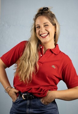 Vintage Polo Lacoste in Red M