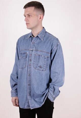 90S VINTAGE CALVIN KLEIN DENIM SHIRT AA10003