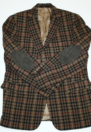 DAKS LONDON SIGNATURE CASUAL TWEED BLAZER JACKET