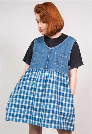 VINTAGE 90'S DENIM SMOCK DRESS
