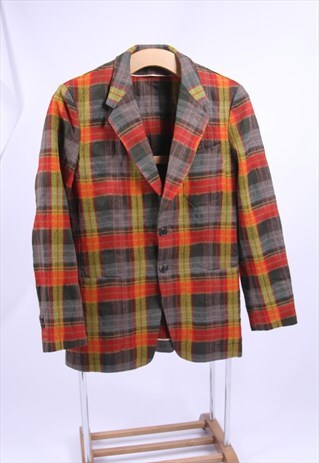 PAUL SMITH LUXURY TWEED TARTAN BLAZER JACKET COAT