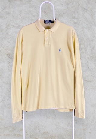 Vintage Ralph Lauren Polo Shirt Yellow Medium