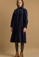 80S WOMAN NAVY BLUE ALPA KA COAT MAXI WINTER COAT 6072