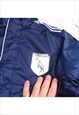 VINTAGE 90'S ADIDAS PUFFER JACKET FOOTBALL FULL ZIP UP NAVY